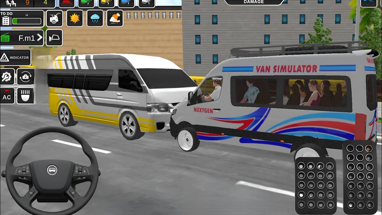Realistic City Van Driving: Vietnam van driving simulator pick and drop passengers- android gameplay