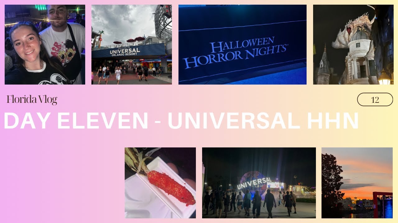 Day 11 Florida Vlog 🌴| Pool Day Turns Into Spooky Night at Universal’s HHN🎃🖤