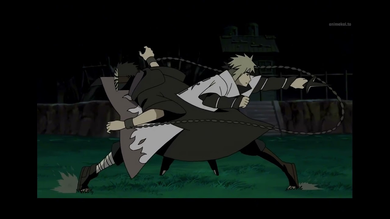 Minato versus masked man (Naruto) 2k