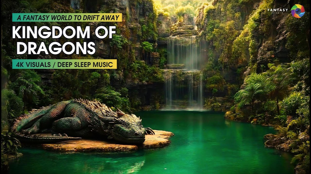 Kingdom of Dragons 4K | Green Forest Fantasy Realm for Deep Sleep 🐉✨