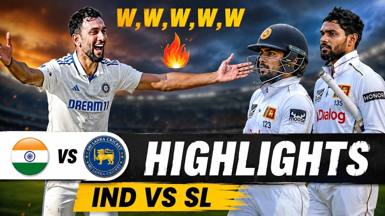 India vs Sri Lanka 2nd Test Day 3 Highlights 2026 | IND vs SL Test Highlights Today