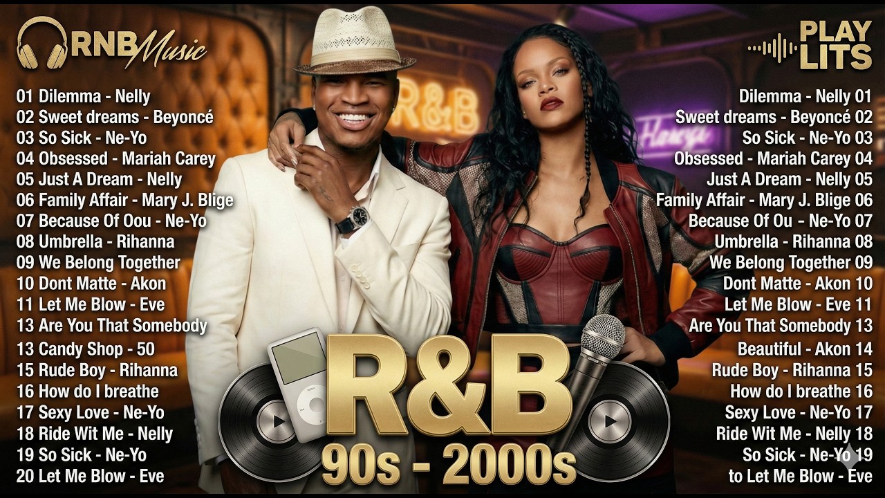 Throwback R&B Classics 💽 Ne-Yo,  Rihanna, Chris Brown, Usher, Akon - OLD SCHOOL R&B MIX 90s 2000s