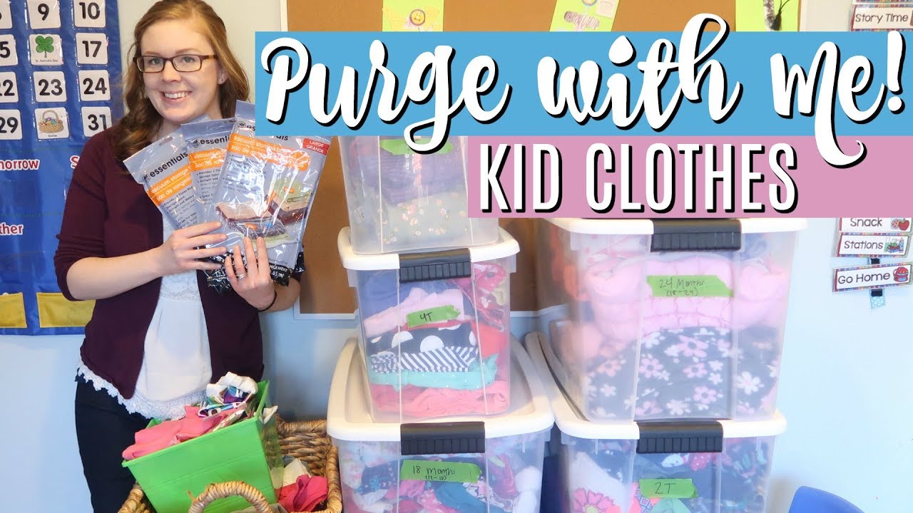 Purge with Me: KIDS' CLOTHING | Decluttering and Organizing