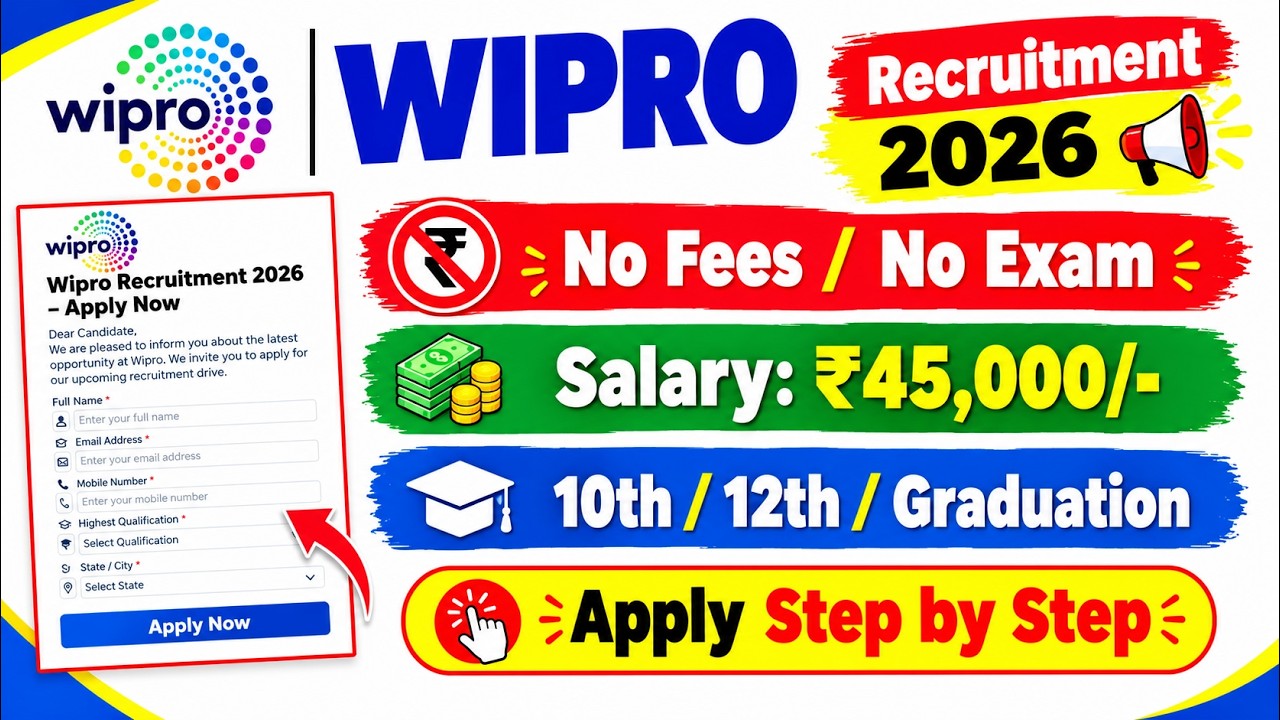 Wipro Recruitment 2026 | Wipro New Vacancy 2026 | Wipro Jobs 2026 | Private Job Vacancy 2026