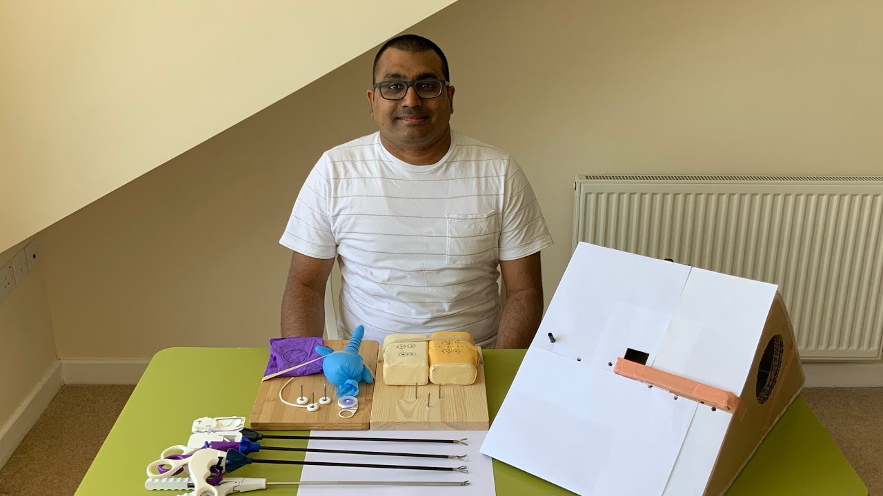 Make your own Laparoscopic box trainer.