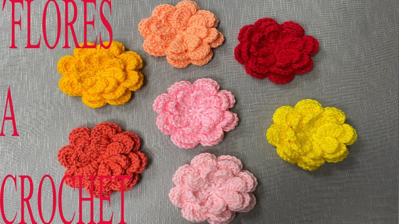 PASO A PASO PARA TEJER FLORES A CROCHET