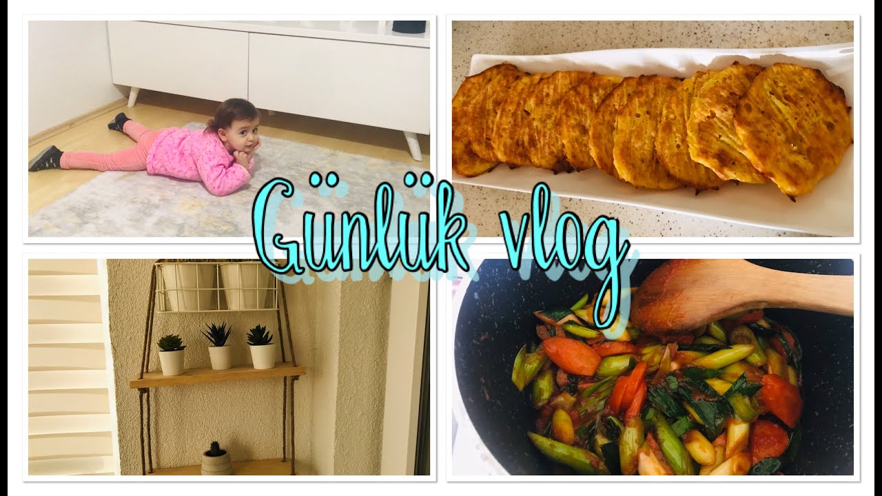 MUTFAKTA GEÇEN GÜNLÜK VLOG 💫Yeni çiçekliğim 🌸 Fırında mücver🥔