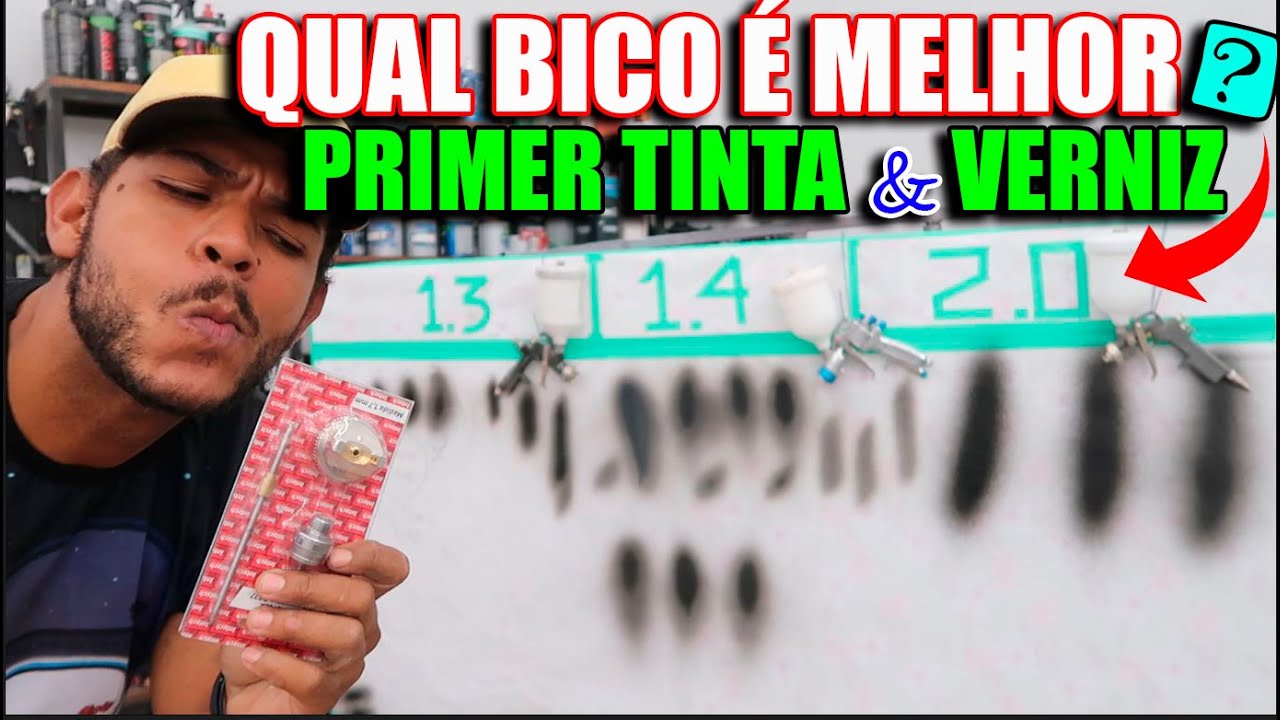 QUAL MELHOR BICO PRA APLICAÇÃO DE PRIMER TINTA E VERNIZ -  PISTOLA DE PINTURA HVLP APRENDA!