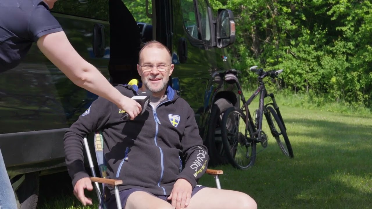 Här laddar de internationella gästerna upp på Råssnäsudden!