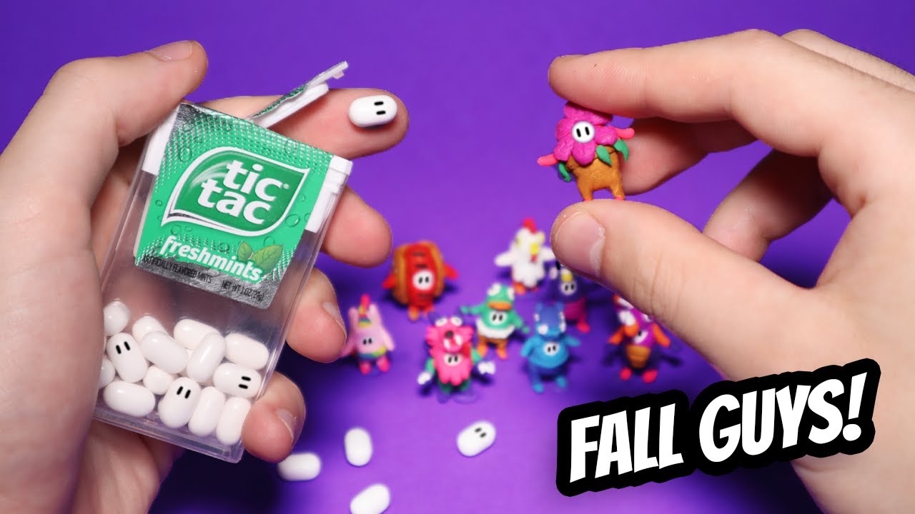 Making FALL GUYS out of Tic Tacs & Polymer Clay