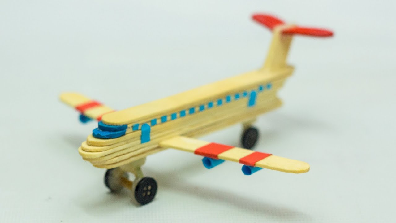 How To Make Airplane From Popsicle Sticks | Ice cream Stick Airplane