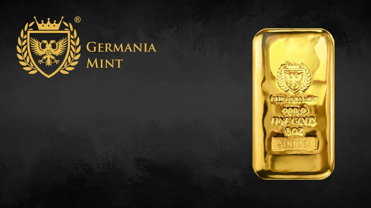 GERMANIA MINT 1 OZ GOLD CAST BAR