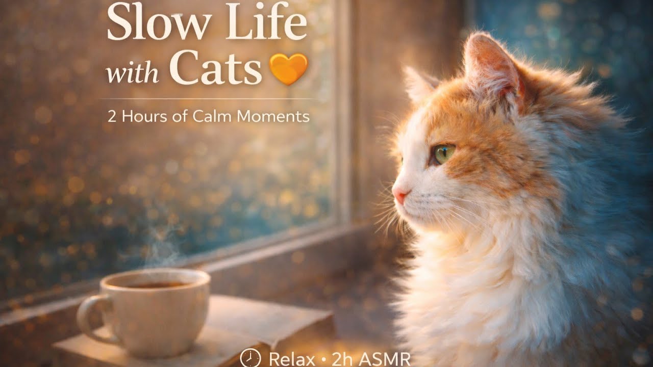 2 Hours of Living Slowly with Cats 🧡 | Jan the Orange Cat 🐾