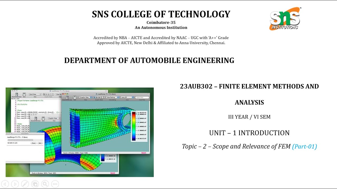 Relevance and Scope of FEM | Finite Element Methods | SNS Institutions