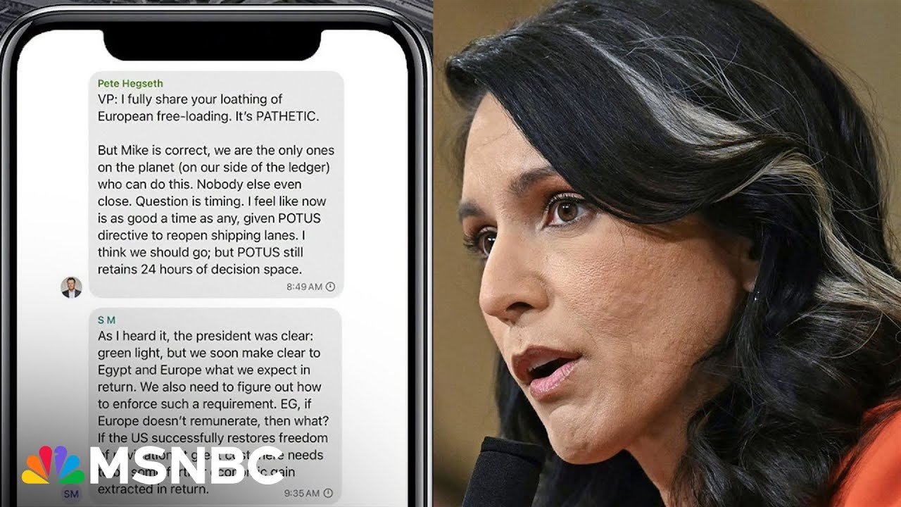 Gabbard DENIES info in Signal chat was classified but says it was 'candid and sensitive'