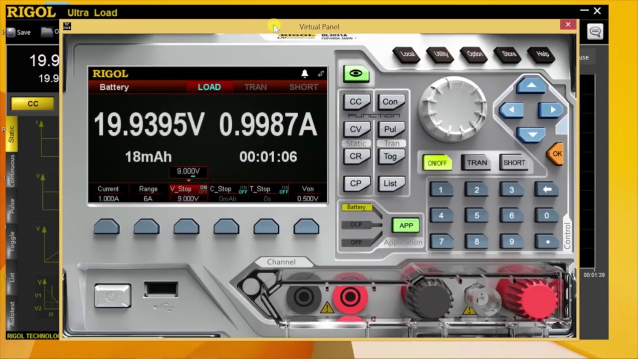 Rigol - DL3000 Electronic Load Battery Test from Saelig
