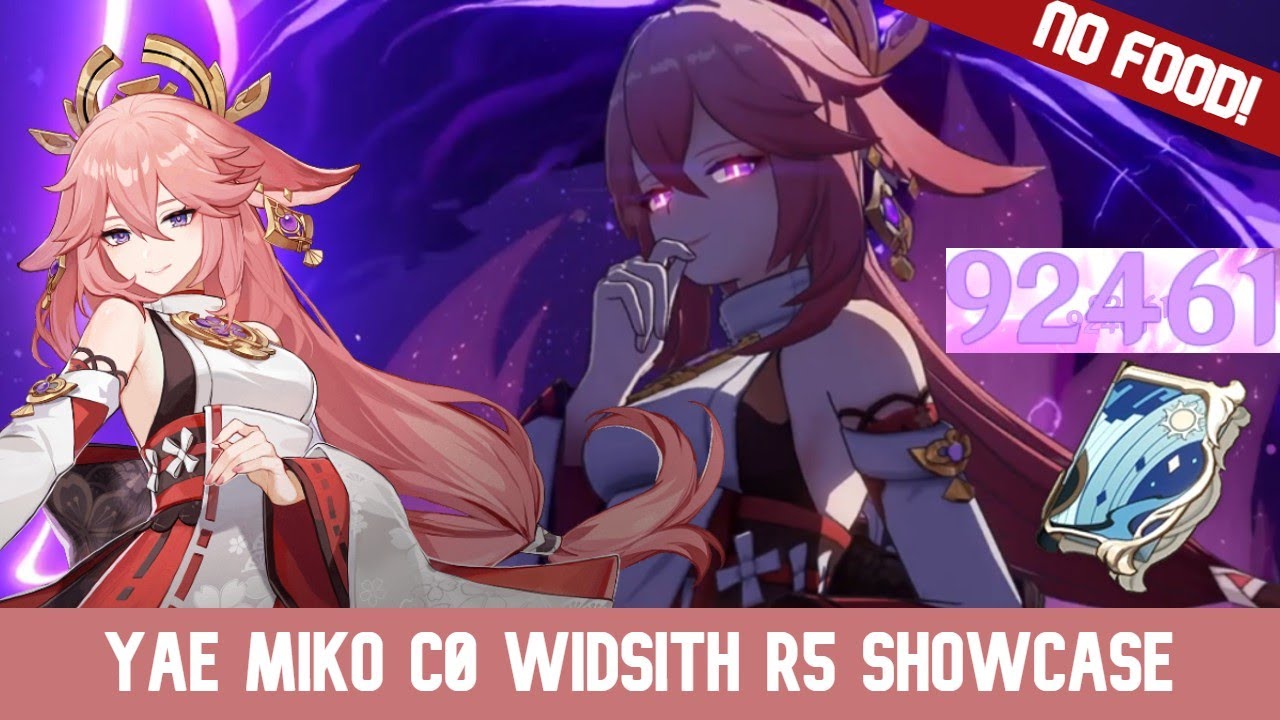 Yae Miko C0 Widsith R5 Talent 6/6/6 Quick Showcase Damage with NO FOOD BUFF! | Genshin Impact 2.5