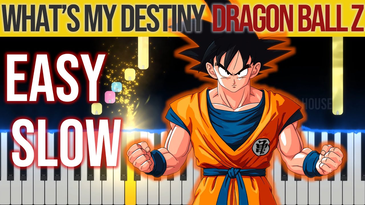 What's My Destiny (Dragon Ball Z) - Giorgio Vanni - EASY SLOW Piano Tutorial 🎹 - video 4K🤙