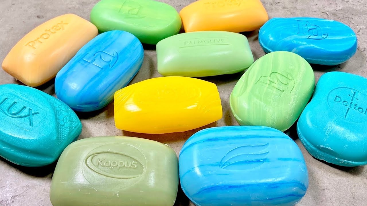 ASMR CRUNCHING 💙 Soap ASMR 💚 Цветное сухое мыло