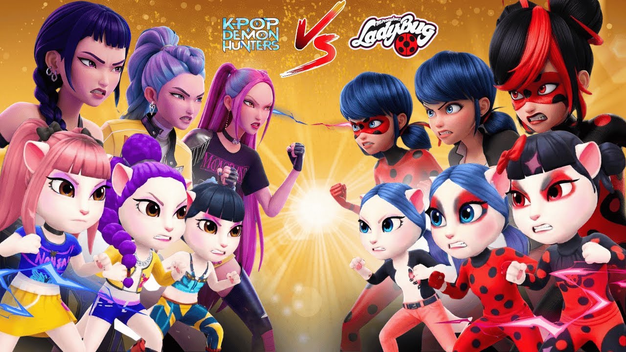 😈 KPOP DEMON HUNTERS 🆚 LADYBUG ➕ ANGELA 2 | Cosplay Makeover
