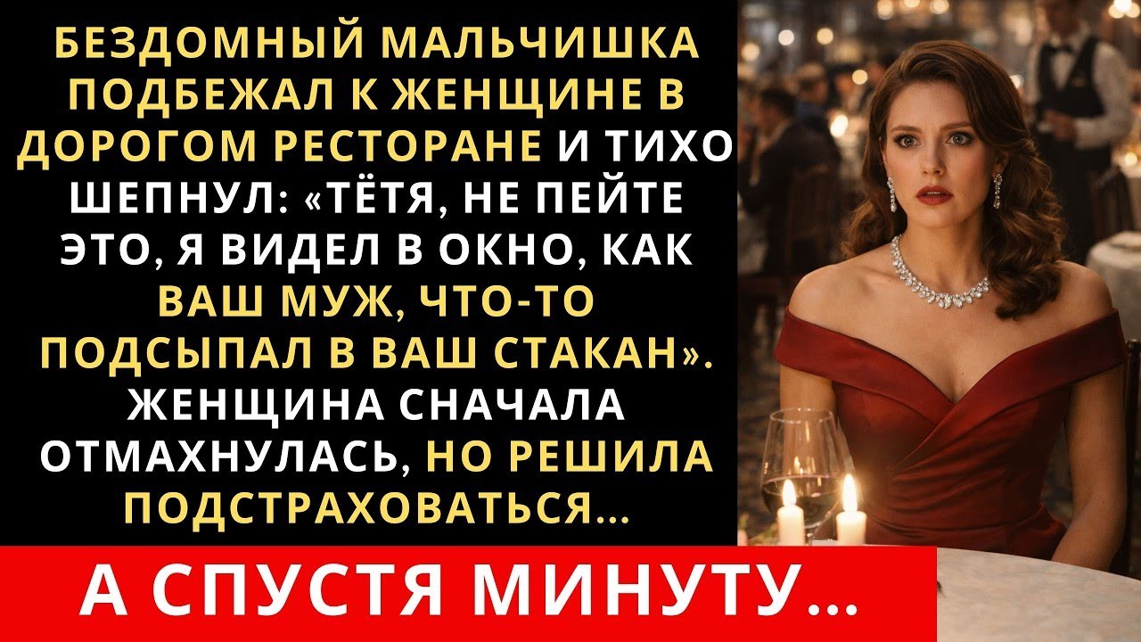 В ресторане к женщине подбежал мальчик и прошептал слова предостережение, от которых она обомлел