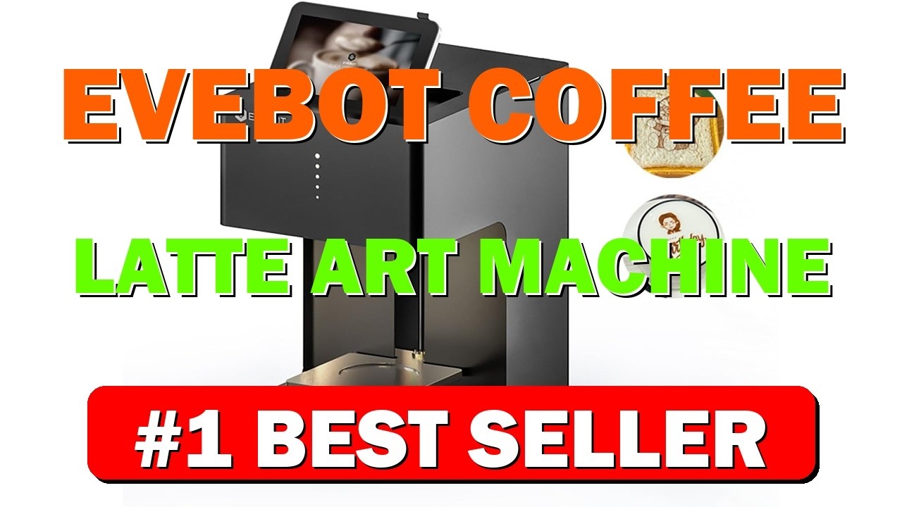 EVEBOT Coffee Latte Art Machine EB Pro Customized Photo Text LOGO Printing Cake - B0DG2NG6LD