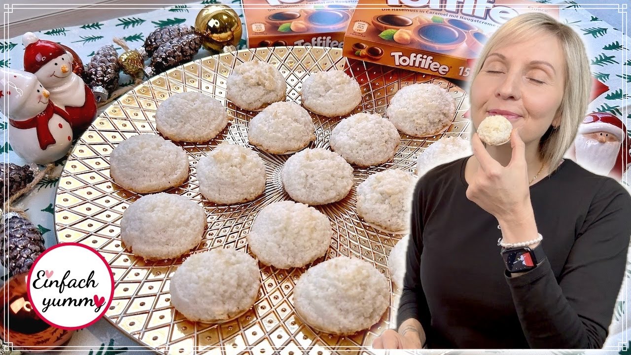 Toffifee® -  Kokos - Busserl 💫🎅🏻🎄 gefüllte Makronen / Plätzchen aus dem Thermomix® TM5/TM6