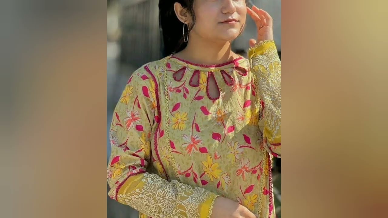 Beautiful neck design || cute neck design || viral neck design || trending neck design || 😍😊🤩