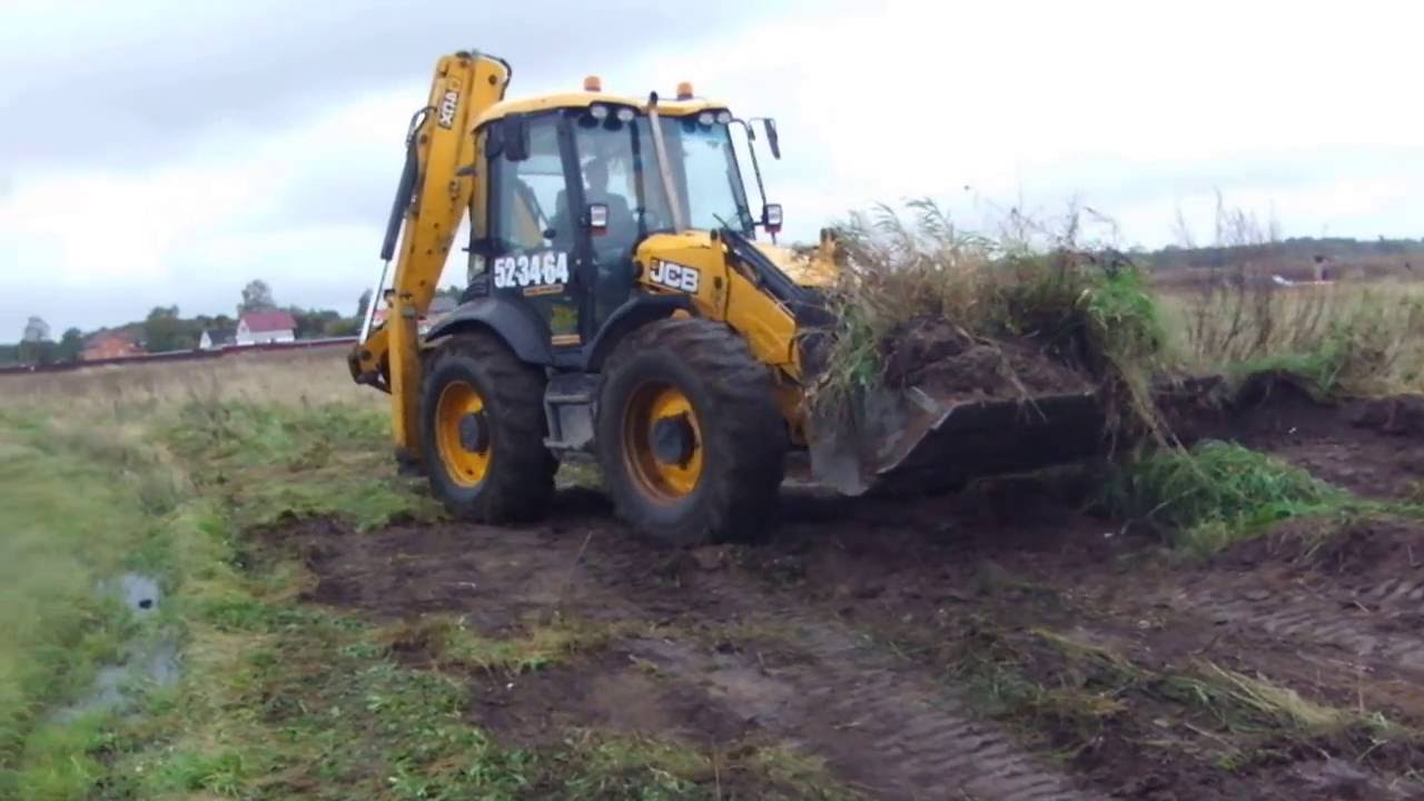 Планировка участка трактором 🚜 JCB - срезка бугров 🔪
