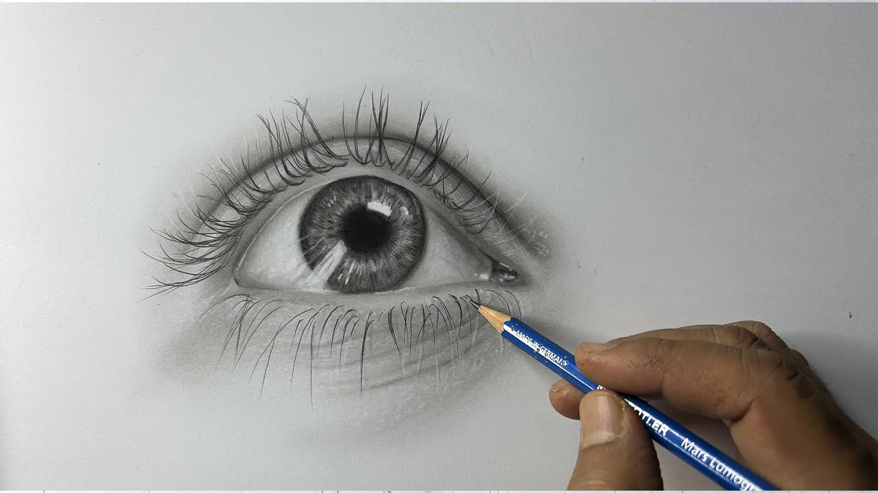 How to Draw Hyper Realistic Eyes for Beginners - Step by Step | Drawing Class - Day 27 #drawing