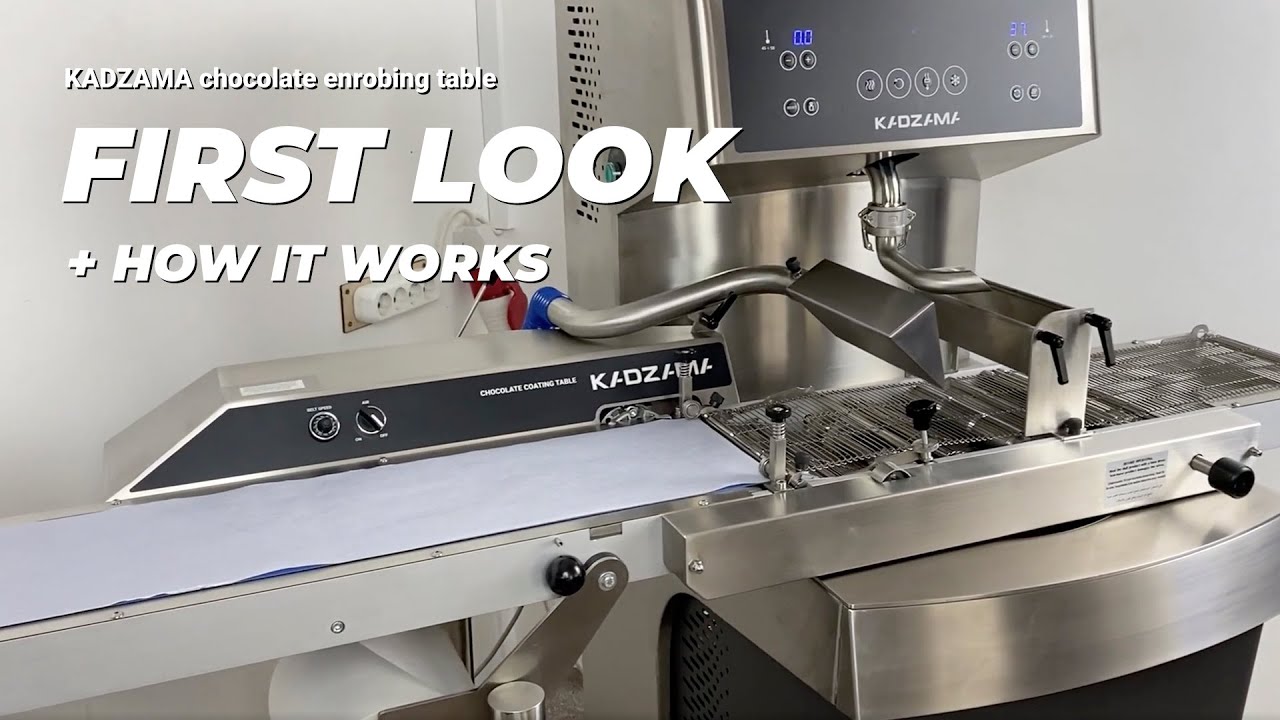 Chocolate enrobing table First look + how it works | KADZAMA
