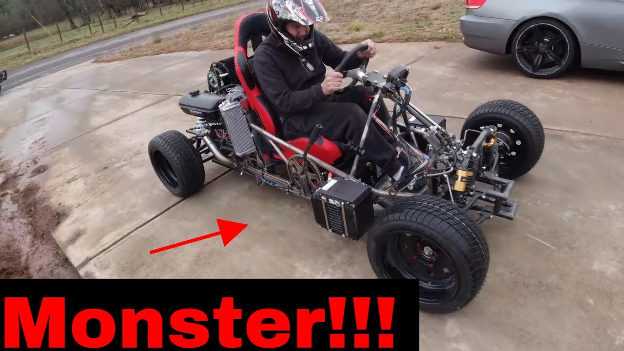 300hp Electric Cross Kart build Build PT 6: Rear Suspension and Hybrid 60mph Test!
