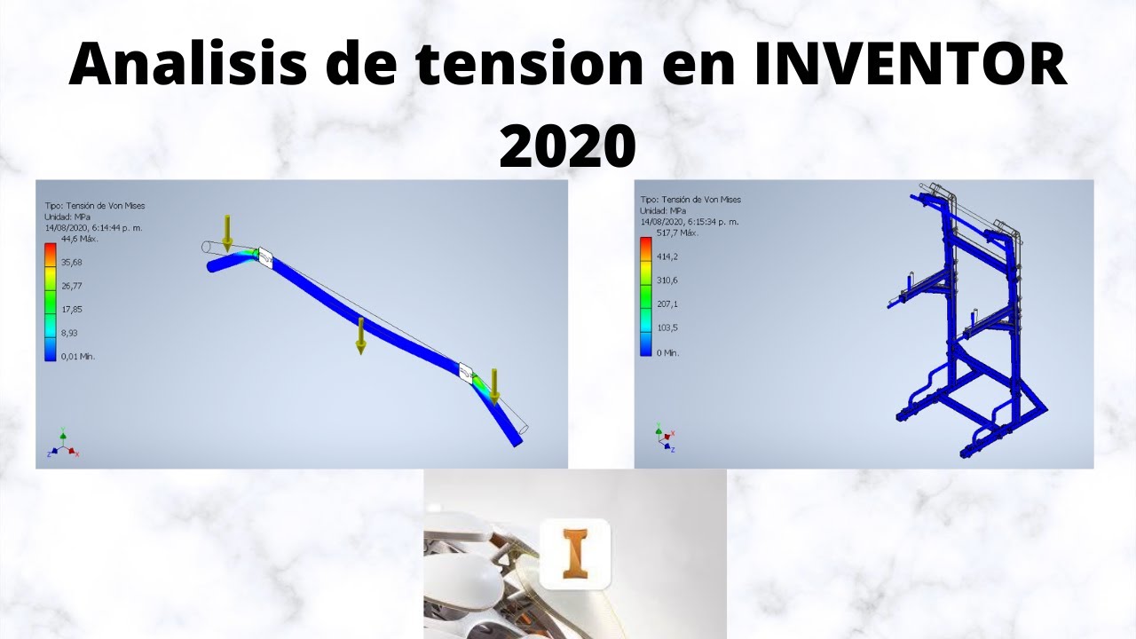 Análisis de tensión estructural en Inventor 2020. Tutorial Inventor 2020 para estudiantes desde cero