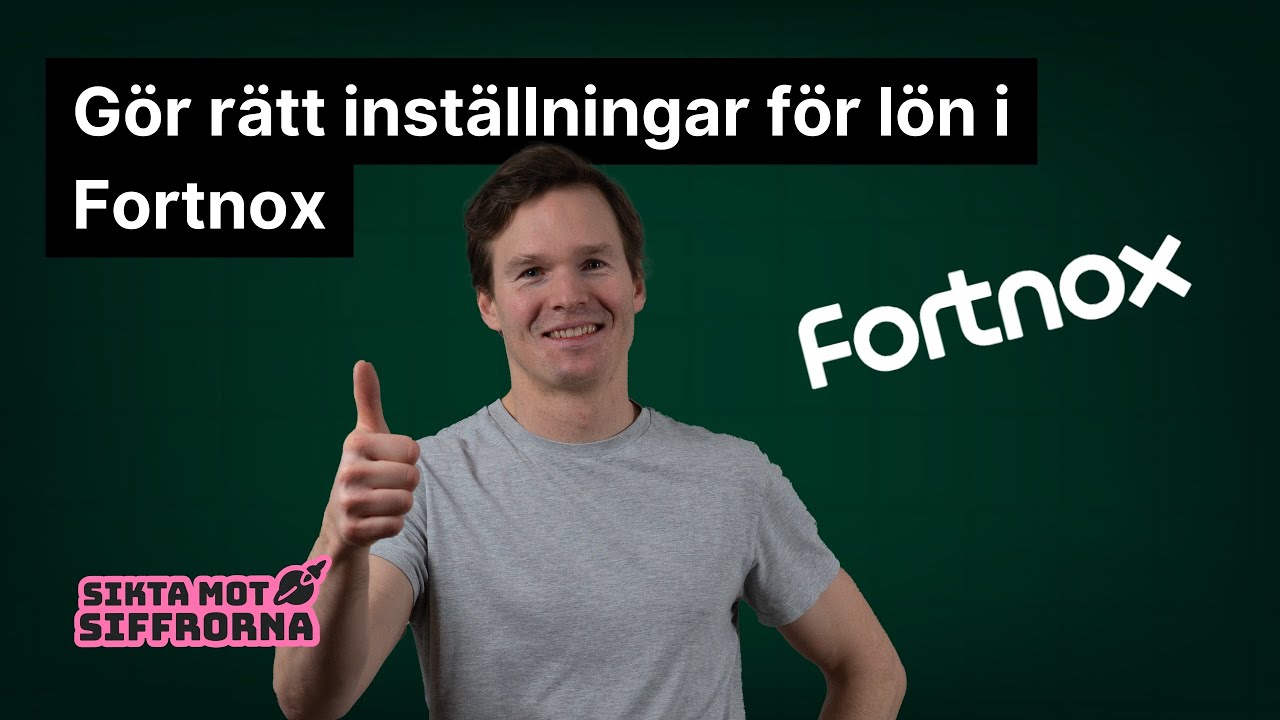 G&ouml;r r&auml;tt inst&auml;llningar f&ouml;r l&ouml;n i Fortnox
