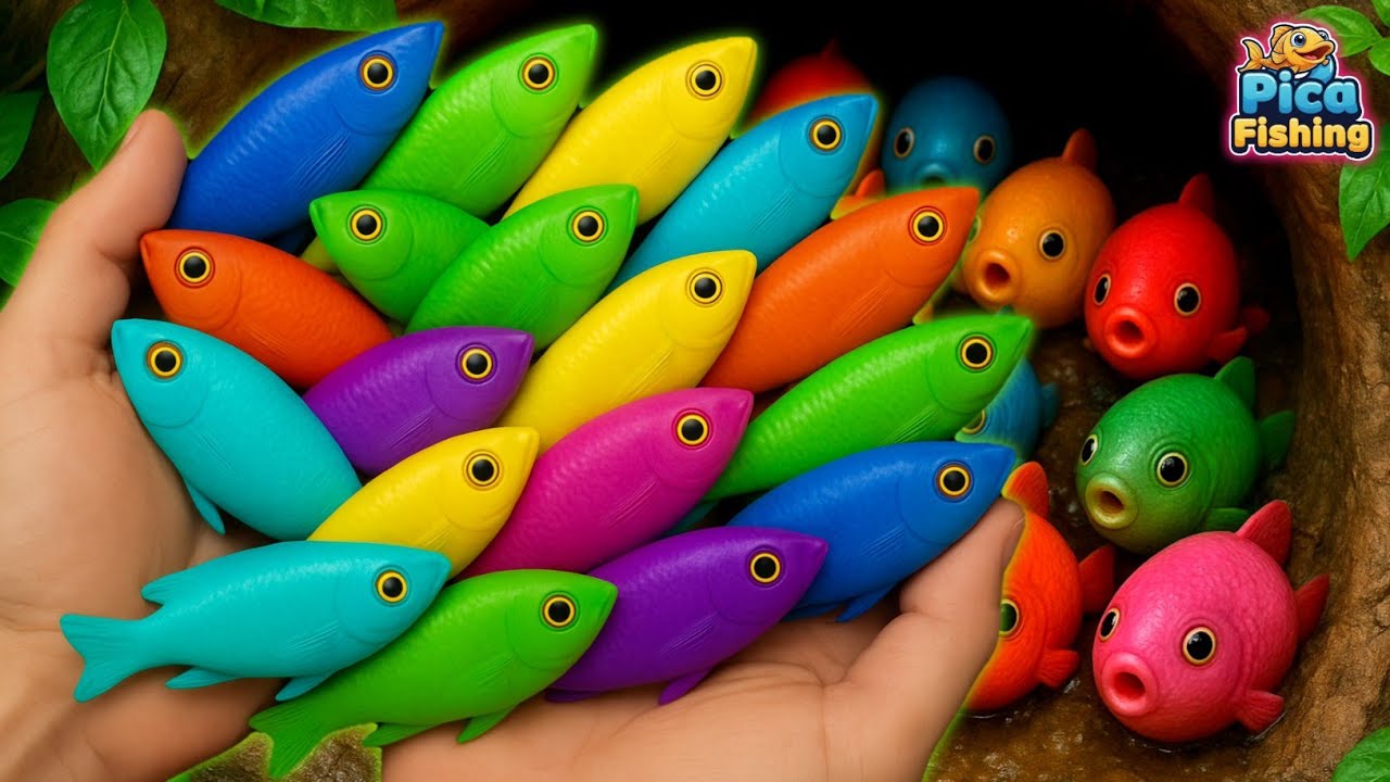 Catch colorful ornamental fish in small ponds, goldfish, betta fish, platy fish, koi