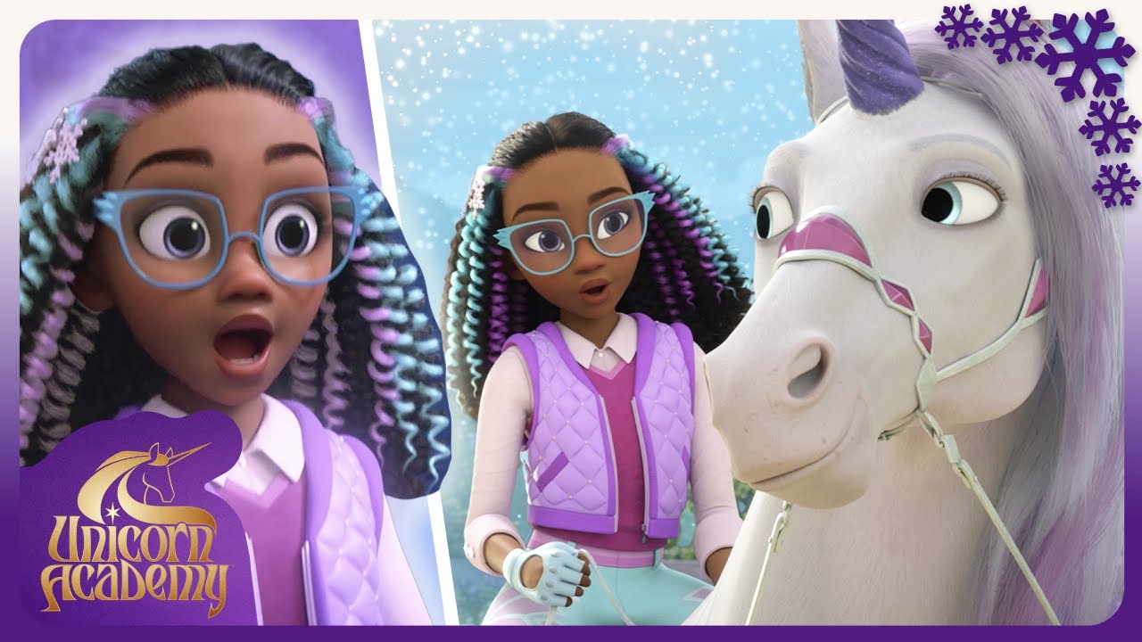 Unicorn Holiday ICE MAGIC! Layla and Glacier Best Moments! | Unicorn Academy| Cartoons for Kids