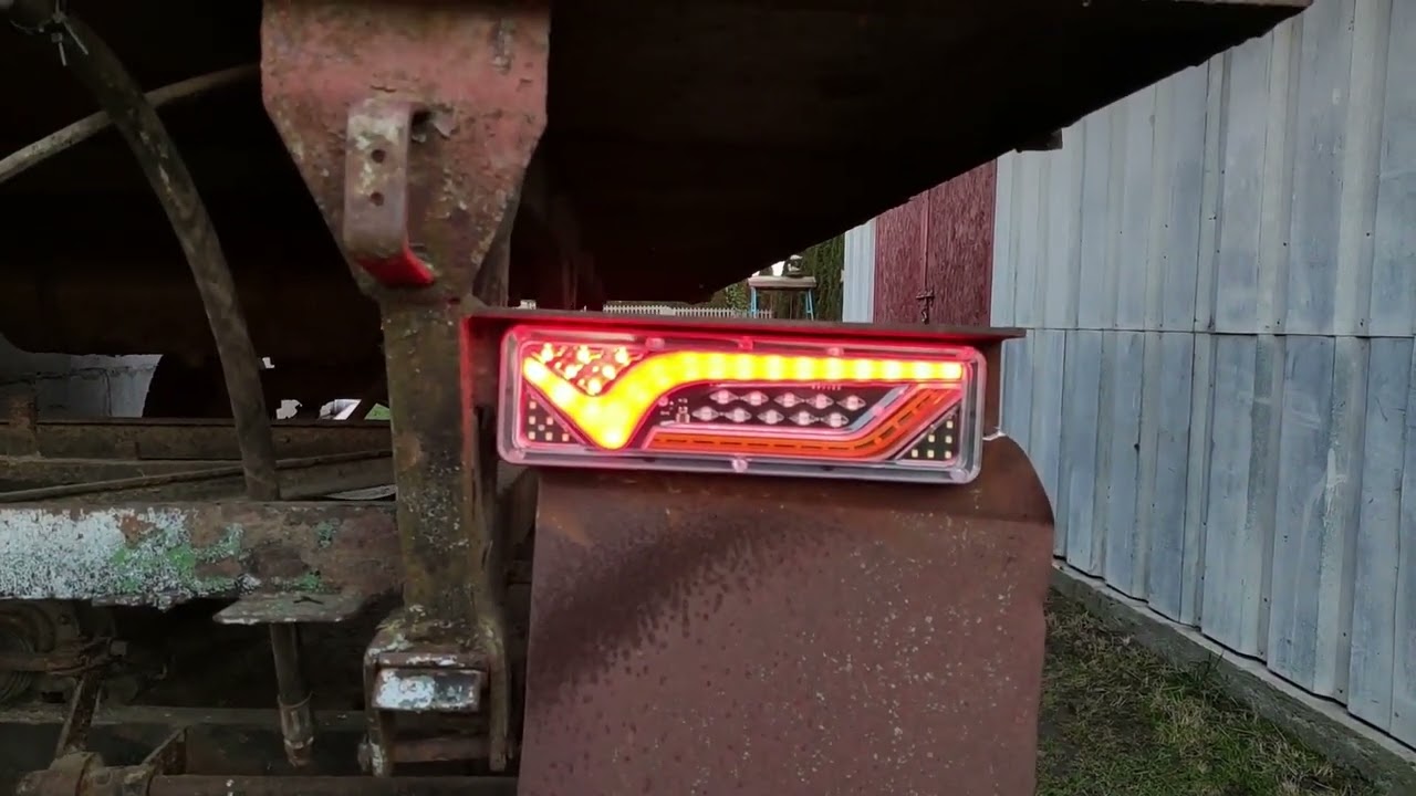Remont przyczepy - lampy LED do przyczepy rolniczej Sanok D-44 / Trailer LED lights