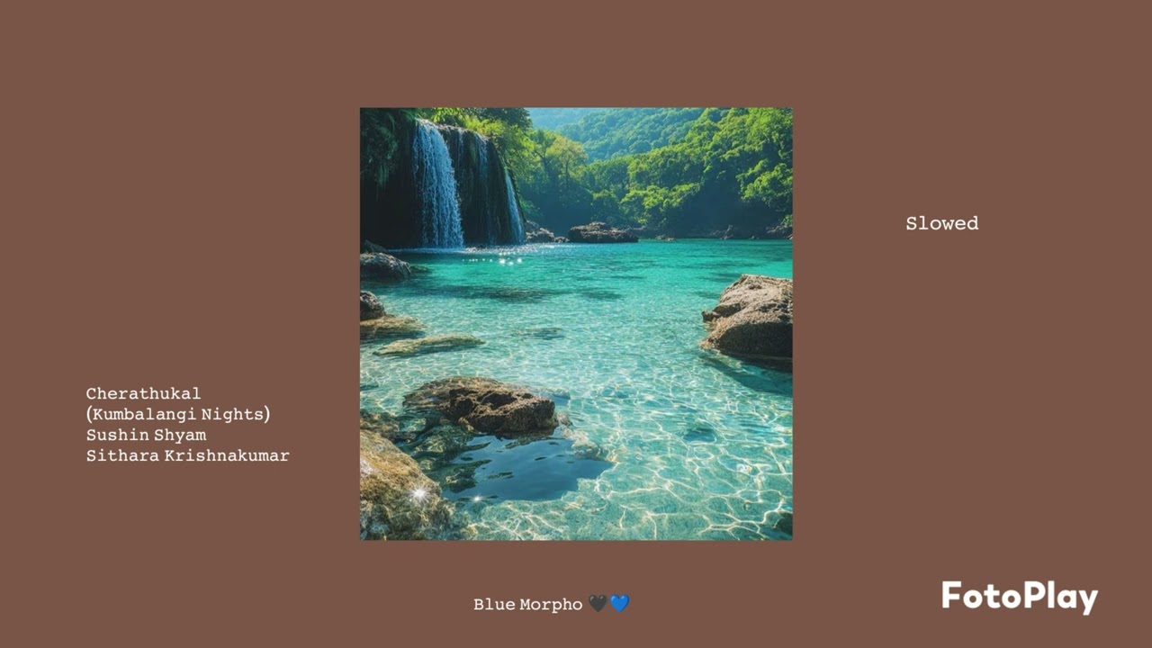 Cherathukal(Kumbalangi Nights)|Slowed Reverbed|Sushin Shyam|Sithara Krishnakumar|Blue Morpho|