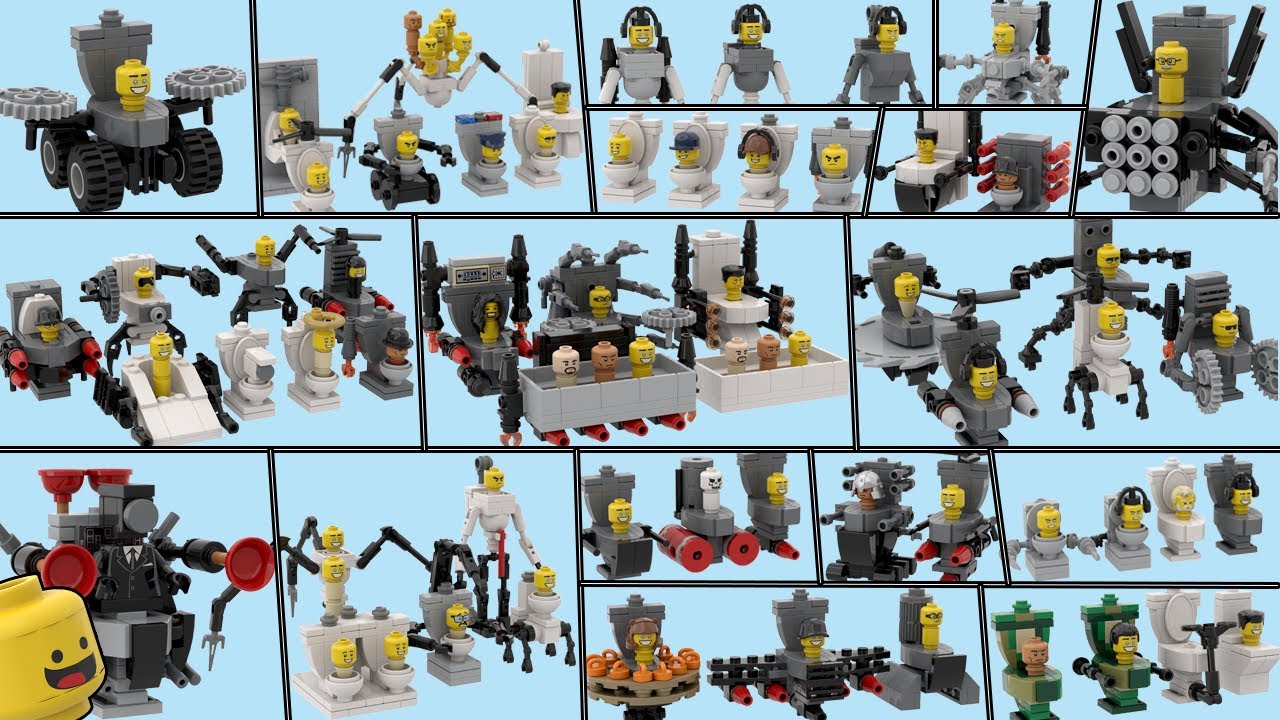 ALL SKIBIDI TOILETS LEGO : TOILET ARMY (Episodes 1-63)