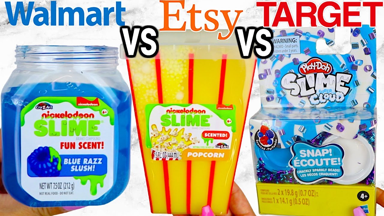 Walmart Slime VS Etsy Slime VS Target Slime! Which Is Worth It?!