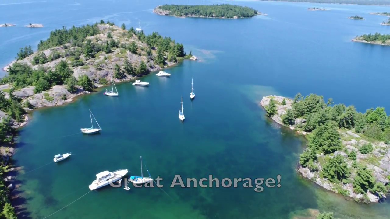 Drone Flight over Crocker and South Benjamin Island - North Channel