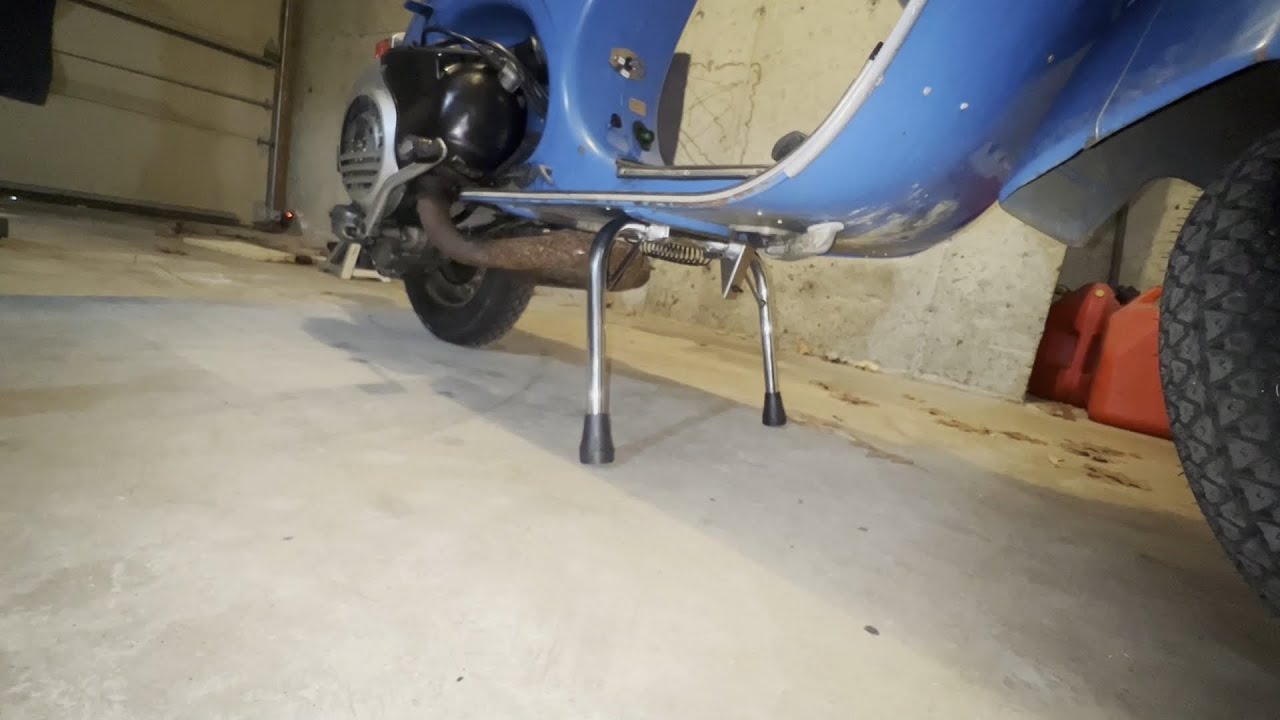 1979 Vespa P200E centerstand kickstand replacement upgrade to reinforced model