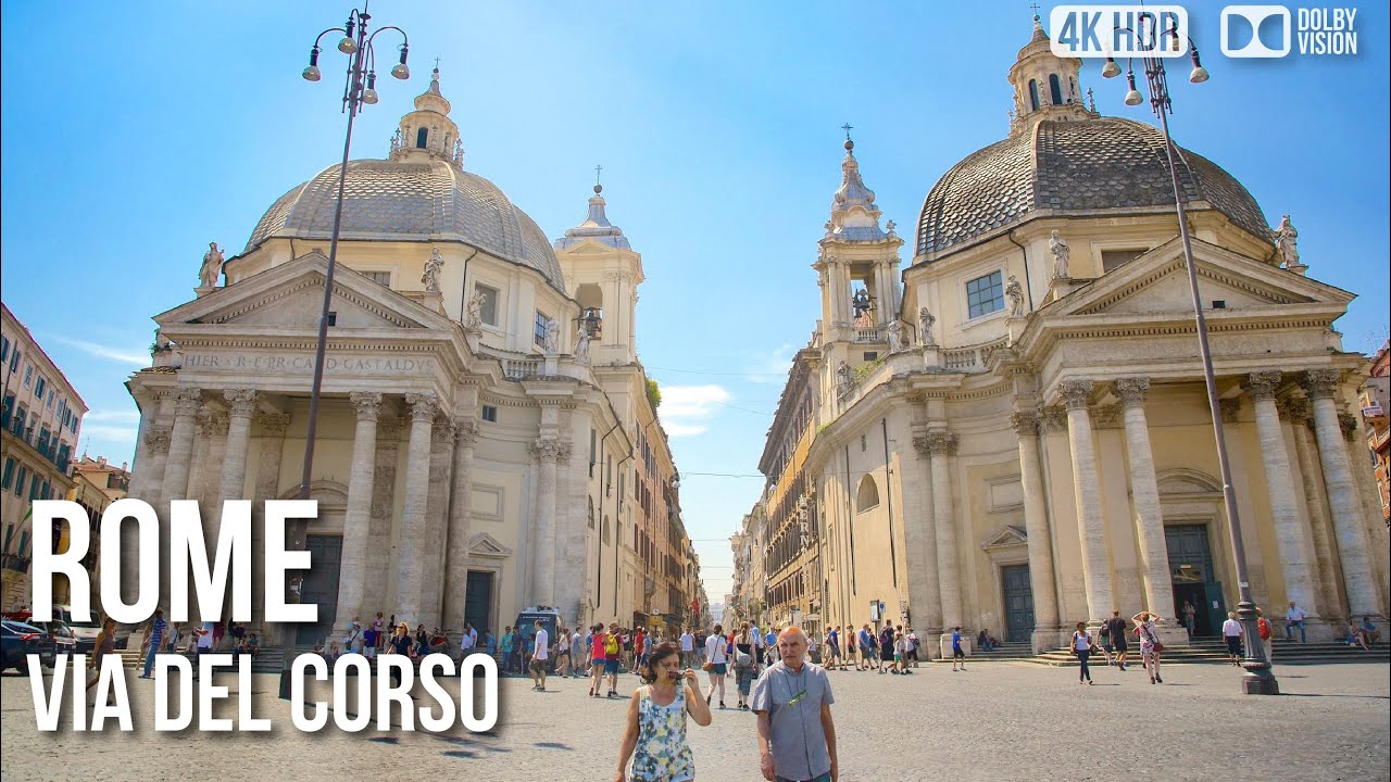 Rome, Via Del Corso - Shopping Street - 🇮🇹 Italy [4K HDR] Walking Tour