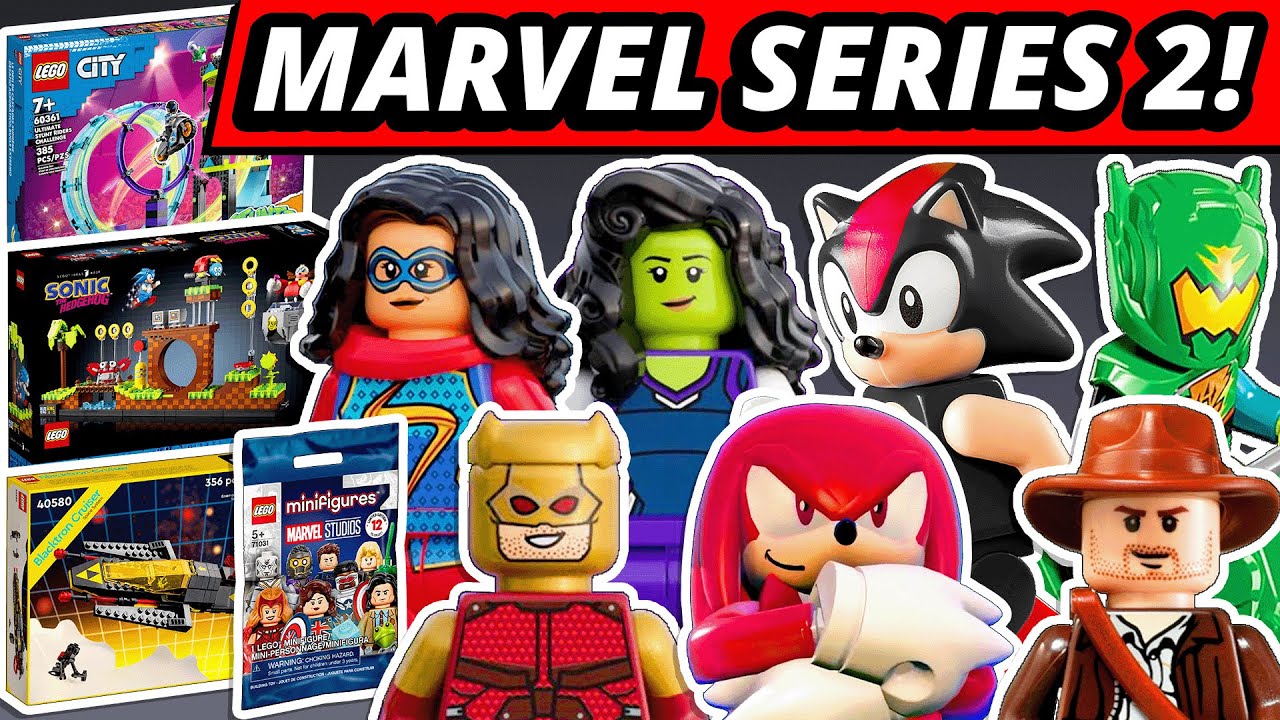 LEGO NEWS! Marvel Minifigures Series 2! NEW Sonic Theme?! Indiana Jones 18+! Blacktron! 2023 Stuntz!