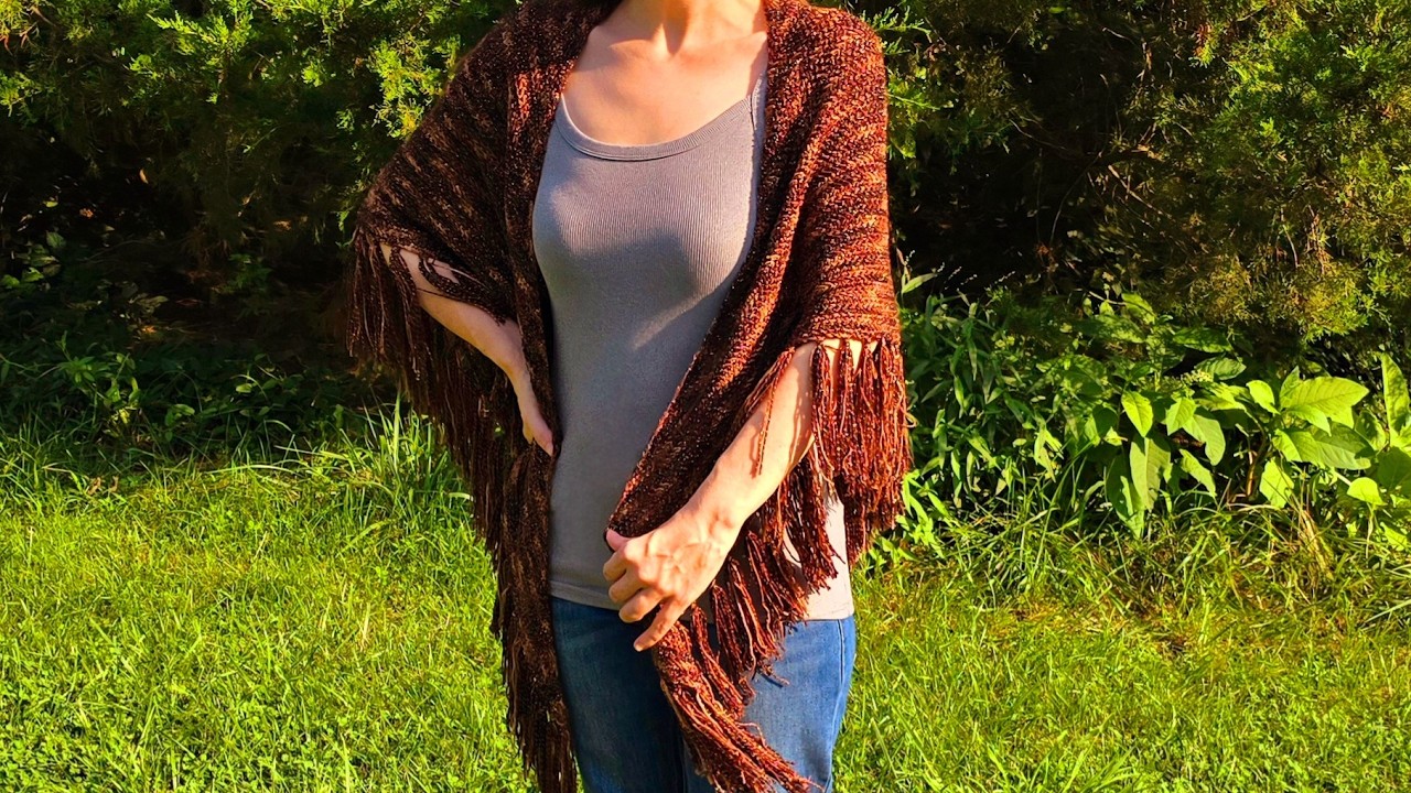 EASY Beginner Friendly Crochet Shawl Tutorial