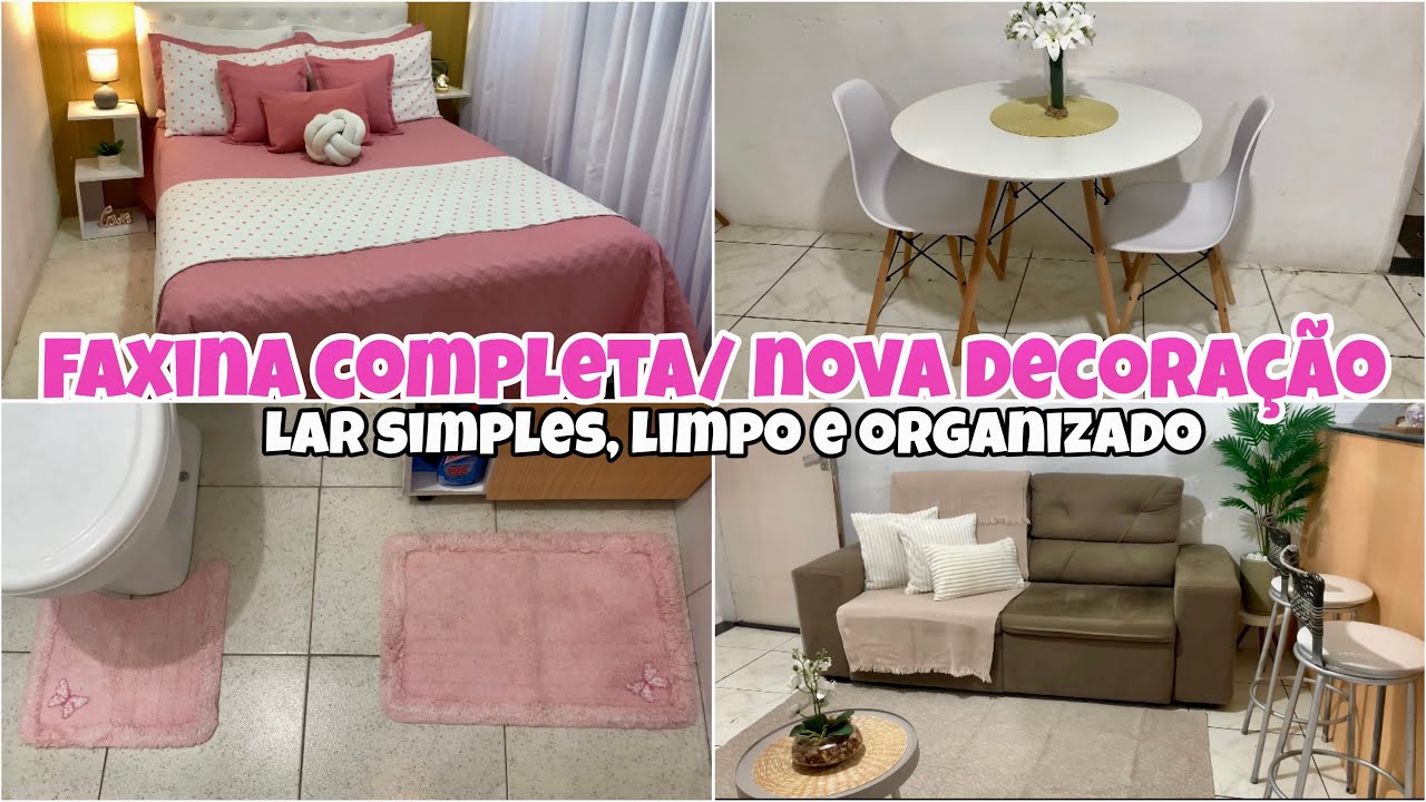 💕FAXINA COMPLETA/ MESA NOVA/ ORGANIZEI E DECOREI O LAR 💕#faxina #donadecasa #decoração  #viralvideo