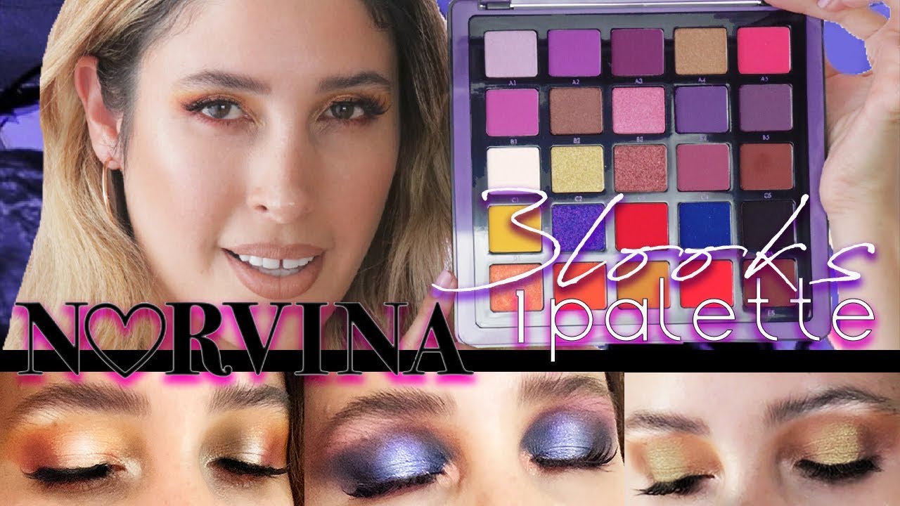 NORVINA VOL 1 PRO PIGMENT 3 LOOKS 1 PALETTE Eyeshadow Review Swatches Comparisons Wearable