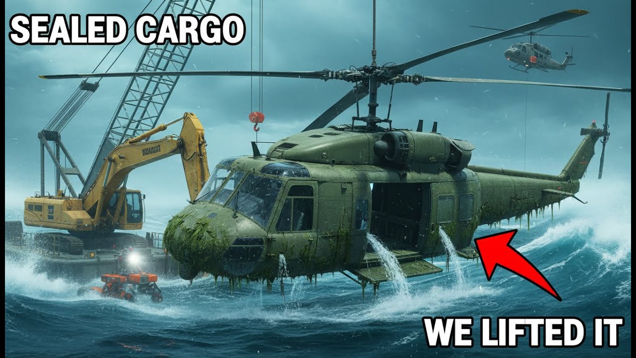 Sunken Military Helicopter Found on the Ocean Floor — Cargo Door Sealed