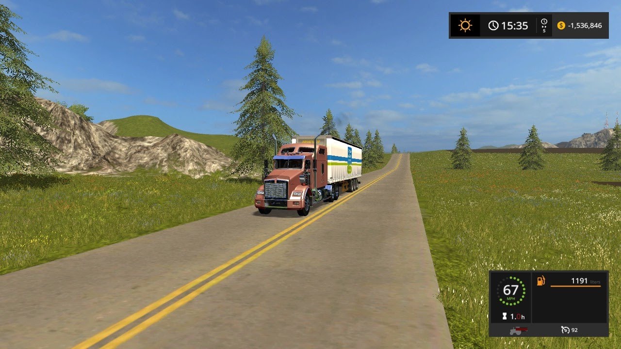 Farming simulator 17 Hauling trailer's to the warehouse