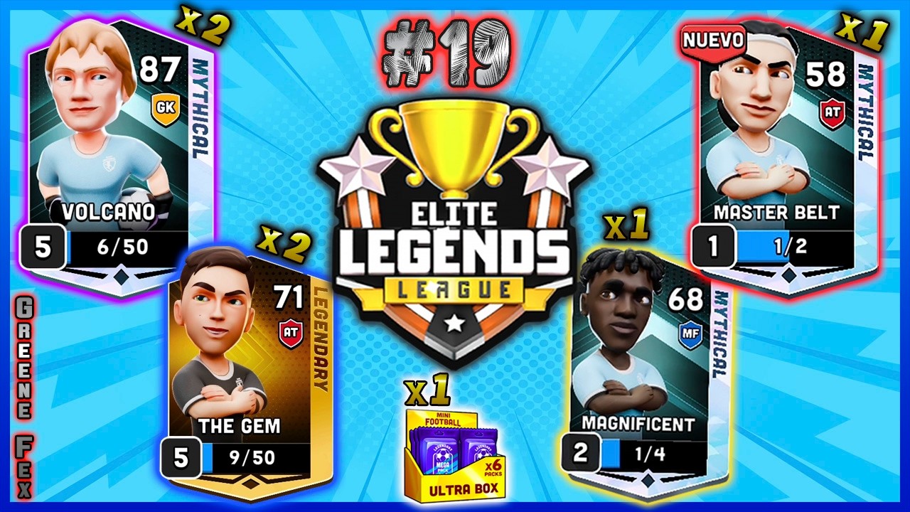 Mini Football | 🎉ELITE LEGENDS LEAGUE #19🎖️ | VOLCANO - MAGNIFICENT - MASTER BELT - THE GEM🤩